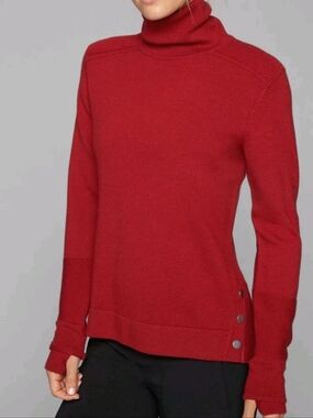 Athleta Scorched Chili Merino Wool Turtleneck Sweater